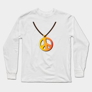 Peace Sign Necklace for Hippies Long Sleeve T-Shirt